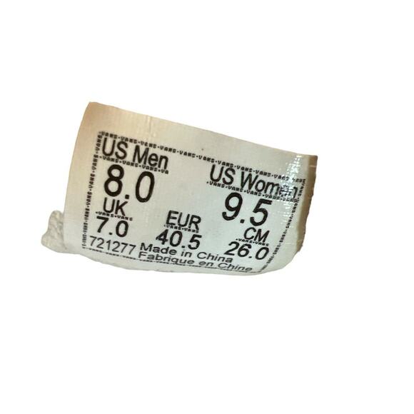 Vans Unisex Athletic Shoes Black Beige Checkered Low Top Lace Up M 8 W 9.5 - Picture 8 of 9